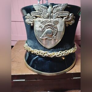 Cadet Store West Point Academy Sz 7 1/8 Black Gold Emblem Military Patriotic Hat